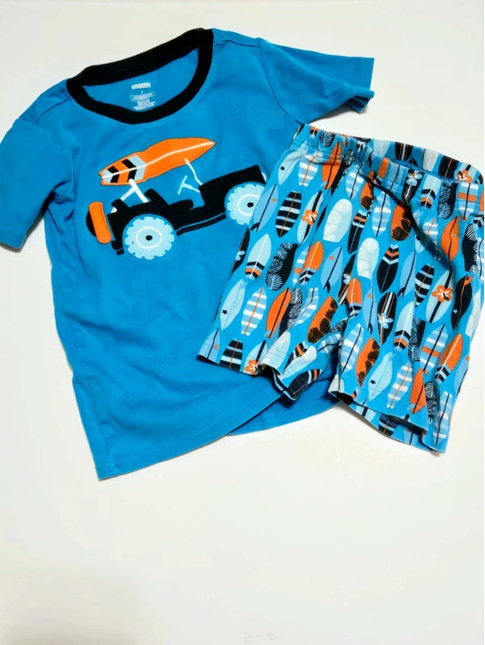 Gymboree Boy's Short Pajama Set Beach Surfer Theme Size 7